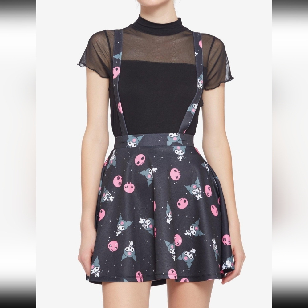 NWT Sanrio Kuromi Suspender Skirt